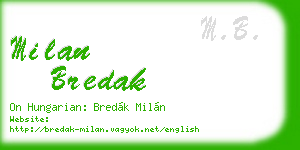 milan bredak business card