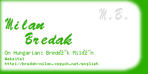 milan bredak business card